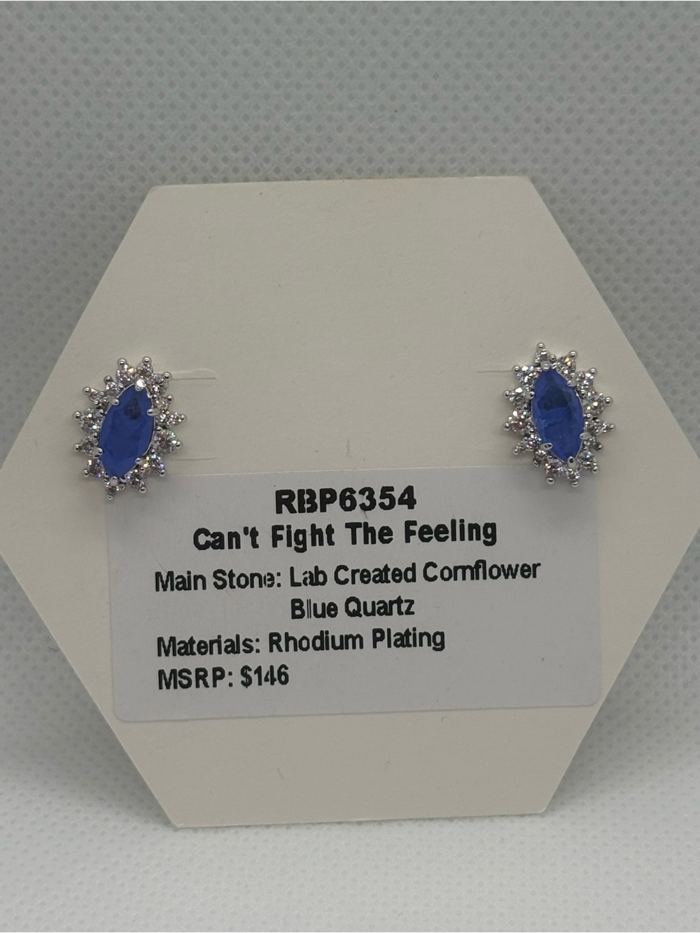 Cornflower Blue Quartz Earrings